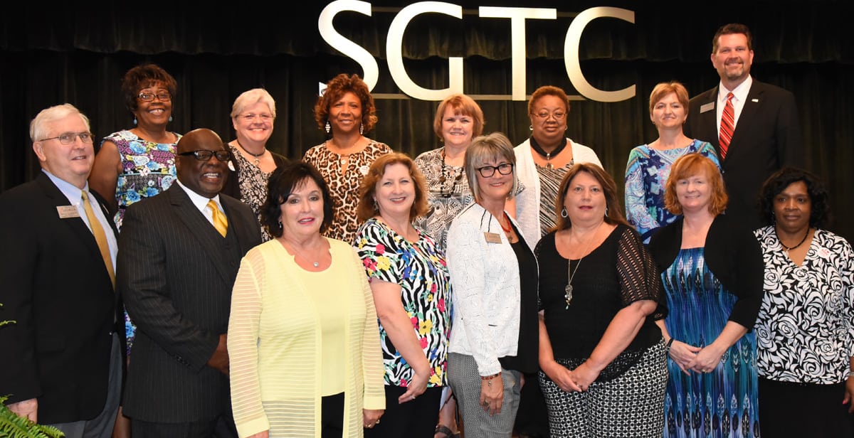 South Georgia Technical College held its 2016 General Educational Development Diploma (GED) Graduation ceremony in the John M. Pope Industrial Technology Center recently on the SGTC Americus campus. Shown above are the individuals who help with the program.
