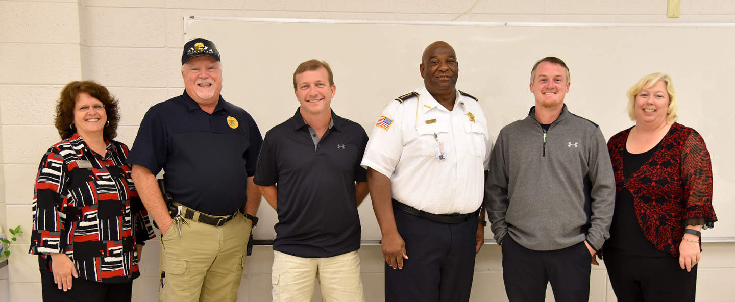 Pictured from left to right are SGTC Criminal Justice Technology advisory committee members Vanessa Wall, Mike Tracy, Chris Hall, Jimmy Colson, Blake Hill, and Teresa McCook.