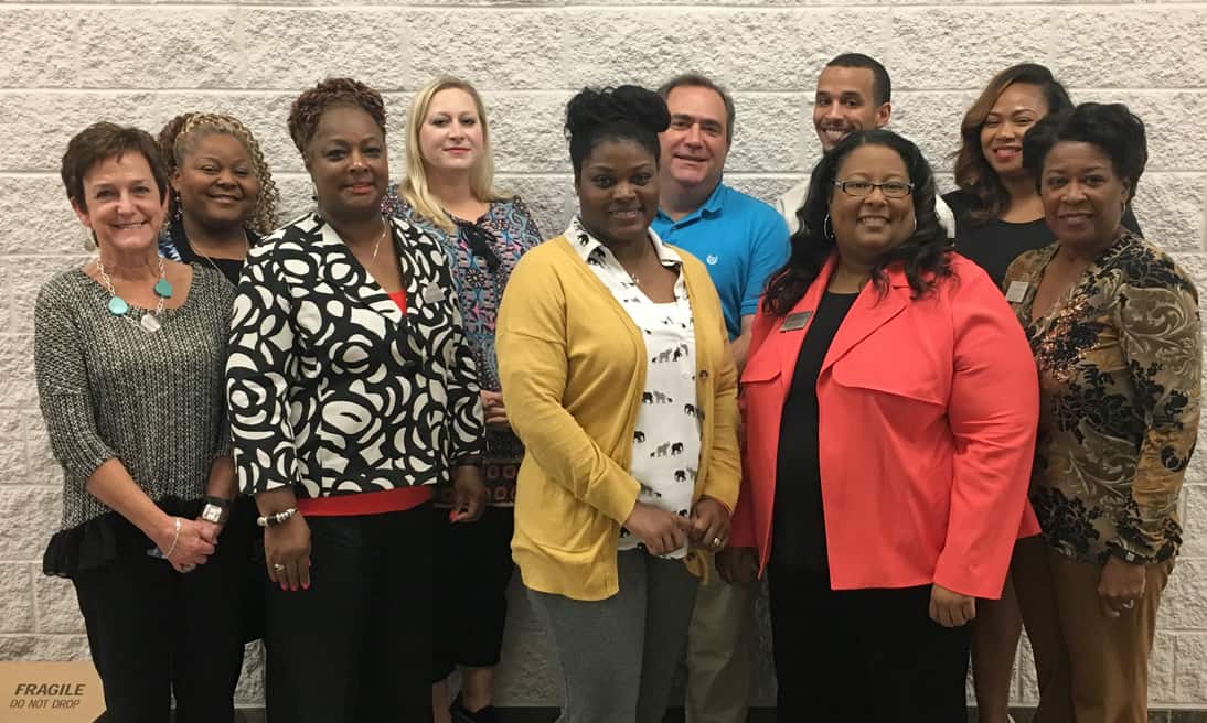 Pictured on the front row from left to right are SGTC General Education and Learning Support advisory committee members Lillie Ann Winn, Vickie Austin, Katrice Taylor, Dr. Michele Seay, and Cynthia Carter. On the back row from left to right are members Dr. Andrea Oates, Shelly Godwin, Paul Farr, Chester Taylor, and Raven Payne.