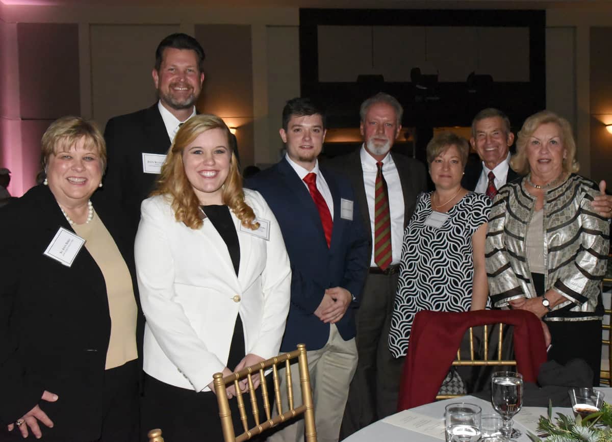 South Georgia Technical College was spotlighted at the “A Taste of TCSG” event. Shown above (l to r) are: South Georgia Technical College Vice President of Institutional Advancement and SGTC Foundation Executive Director Su Ann Bird, SGTC President Dr. John Watford, SGTC and TCSG State Goal winner Ashley Rodgers, Daniel Linginfelter, Jr. (son of Daniel Linginfelter, Sr.), SGTC and TCSG Distinguished Alumni Daniel Linginfelter, Sr., and his wife Gloria, former SGTC President and TCSG State Foundation Board member Sparky Reeves and his wife, Allene.