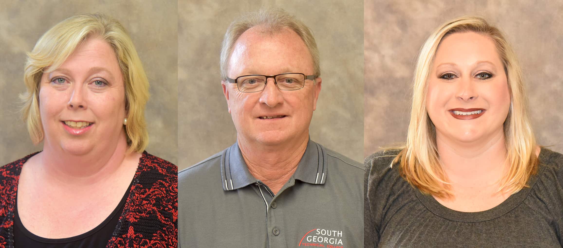 Headshot photos of Teresa McCook, Charles Christmas and Shelly Godwin.