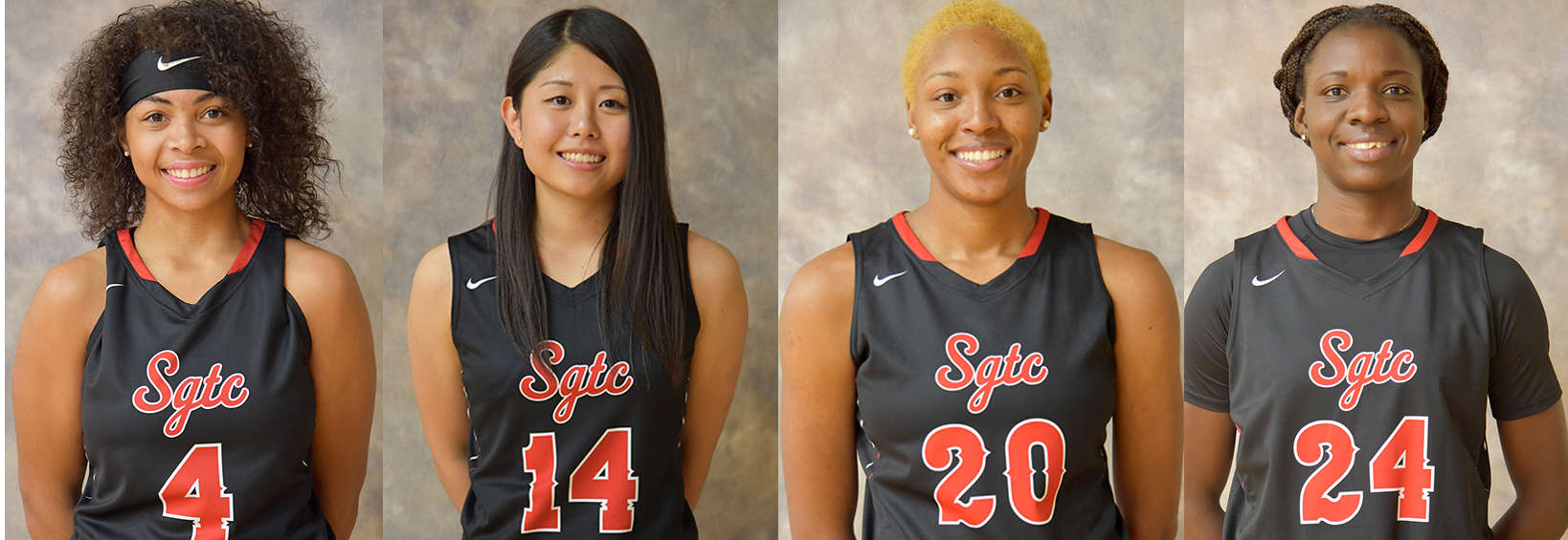 Four South Georgia Technical College Lady Jets are currently ranked nationally in their respective areas. Shown above (l to r) are: Camille Coleman (4), Kanna Suzuki (14), Desiree Corbin (20), and Esther Adenike (24).