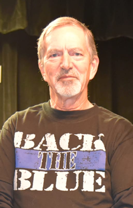 Lou Crouch is shown above in his “Back the Blue” t-shirt. He has been backing the blue for over four years at South Georgia Technical College through his endowed scholarship opportunities.