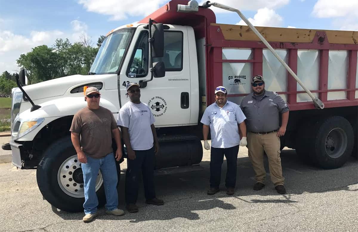 Shown above (l to r) are: City of Cordele employees Kenneth Bratcher, Richard Cross, and Osvardo Feijoo with SGTC Commercial Truck Driving Instructor Ryan Barton. These individuals along with Brain Penn took part in the pre-trip contract training for the City of Cordele recently from South Georgia Technical College.