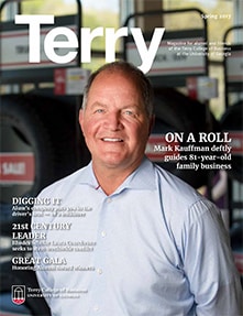 Mark Kauffman is featured on cover of the University of Georgia Terry College of Business “Terry Magazine” Spring 2017 issue.