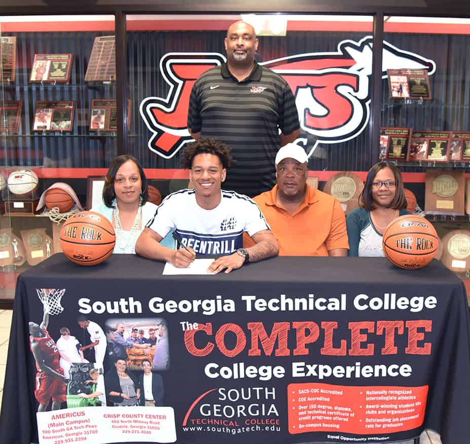 SGTC’s Derrick Trawick signs Letter of Intent to play basketball with Allen University.