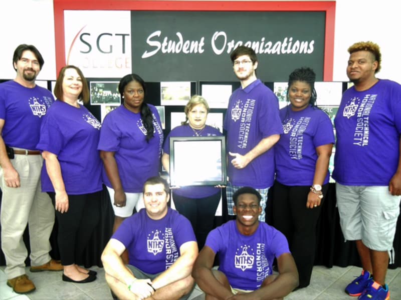 Pictured from left to right on the back row are D.W Persall of Cordele, NTHS Advisor Kari Bodrey, Ramona Williams of Cordele, Maria Rivera of Vienna, Dakota Hall of Cordele and Dontavious Harrell of Cordele. From left to right on the front row are Joshua Chappell of Cordele and Christian Powell of Cordele.
