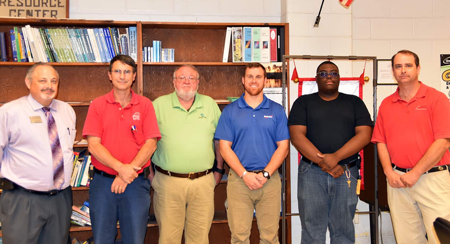 Pictured from left to right are SGTC Air Conditioning Technology advisory committee members Dr. David Finley, Paul Battle, Greg Crowder, Jonathon Siskey, Shawn Tyson, and Glynn Cobb.