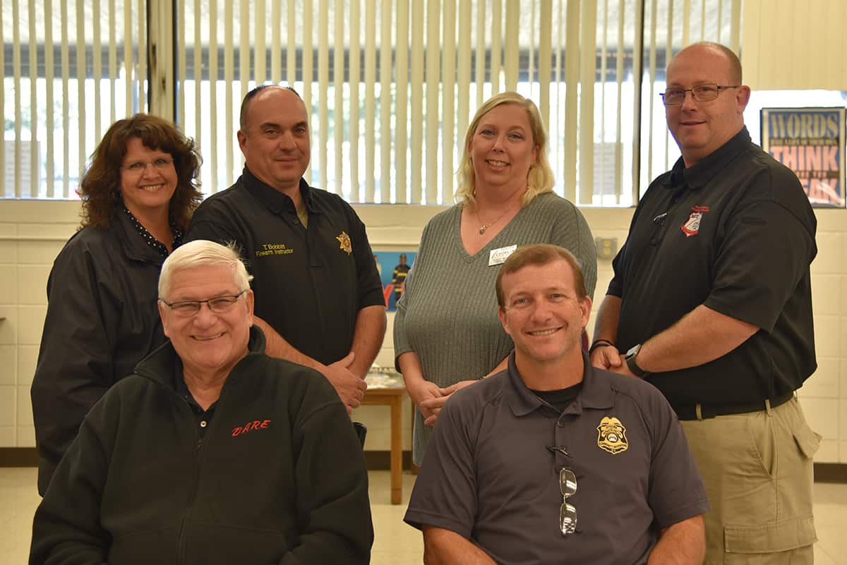 Pictured from left to right are SGTC Criminal Justice Technology advisory committee members (front) Sheriff Pete Smith, Chief Chris Hall, (back) Vanessa Wall, Lt. Tony Bobbitt, Teresa McCook and Major Brett Murray.