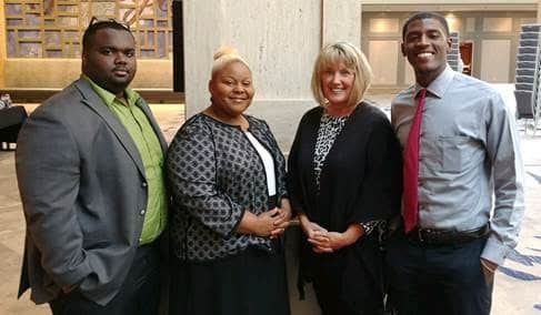 Shown are SGTC PBL Conference Attendees PBL President La’Keista Davis, Local Advisor Dr. Andrea Oates, State & Local Advisor Donna Lawrence, and Director of Public Relations Christian Holloman.