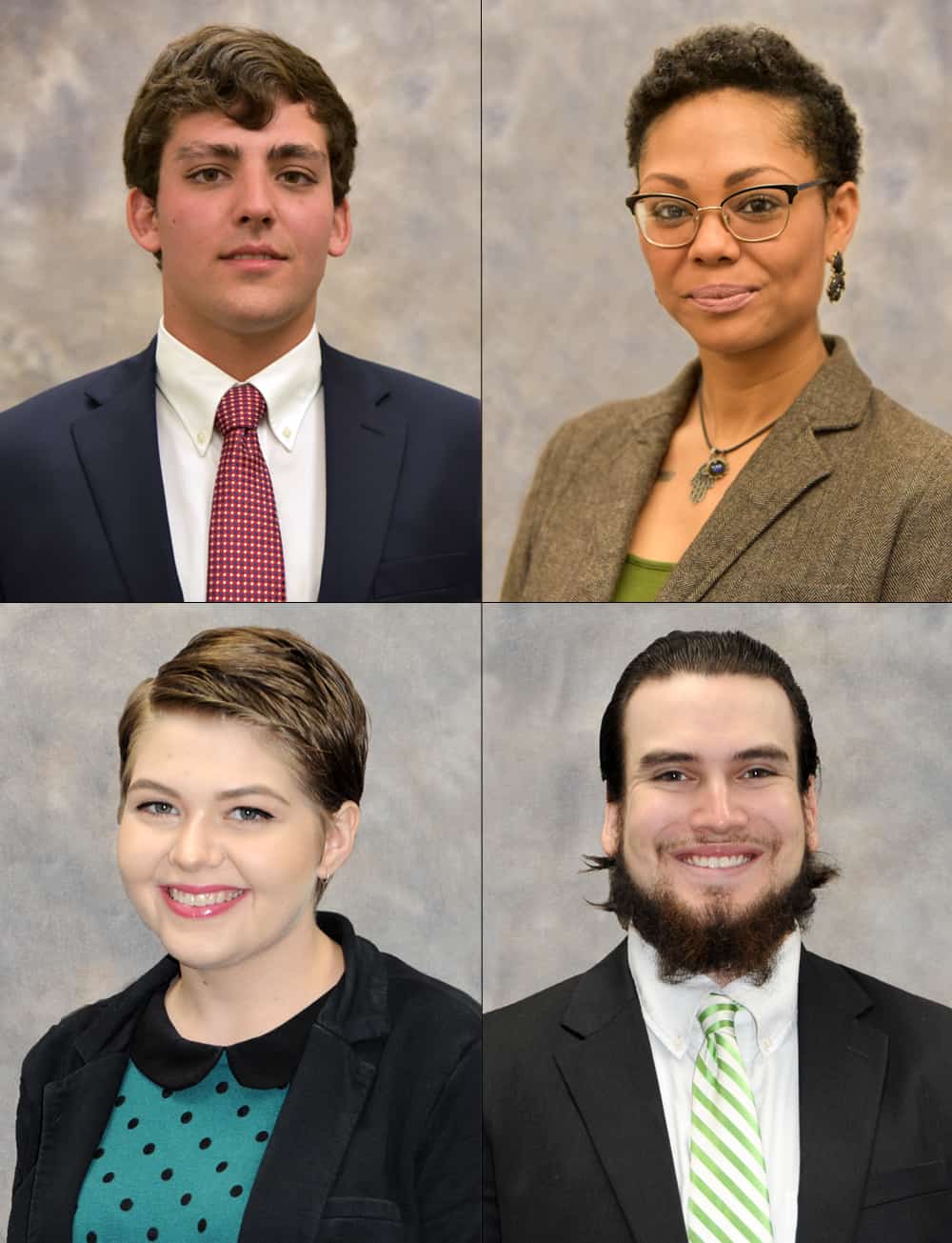 Clockwise from top left are GOAL semi-finalists Bailey Mills, Stephanie L. John, Noah McCleskey and Alexandra Joiner. The four semi-finalists will interview with a selection committee comprised of community leaders in order for a chance to compete for the statewide GOAL title.