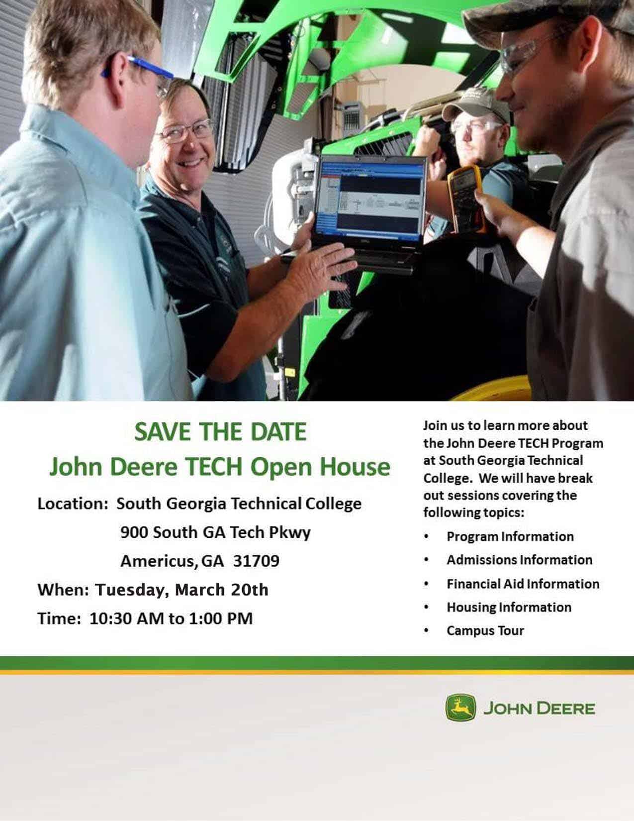 Flyer for John Deere Open House