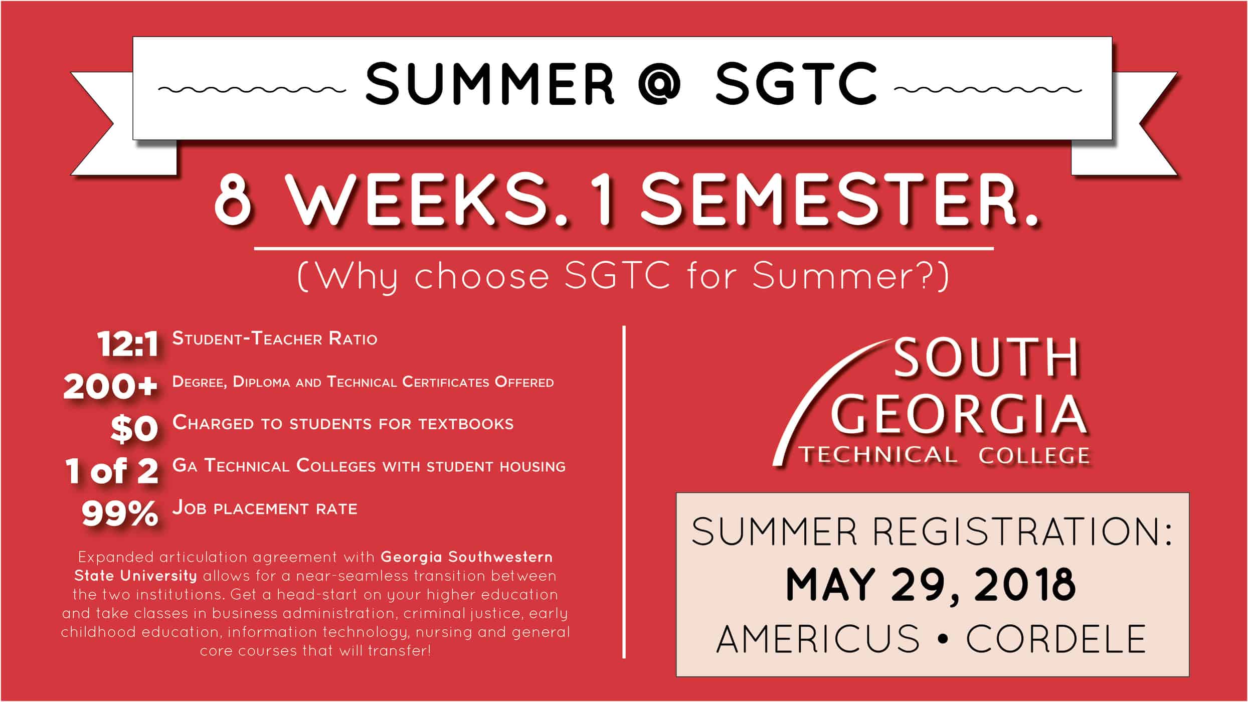 Apply Now for Summer Semester at South Georgia Technical College!