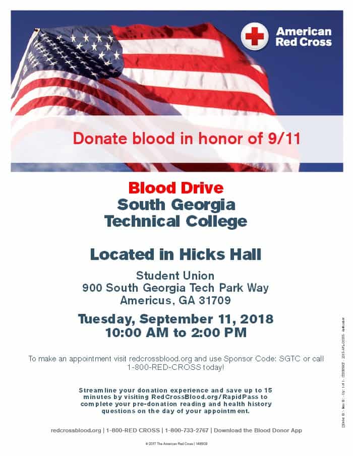 Flyer for Blood Drive.