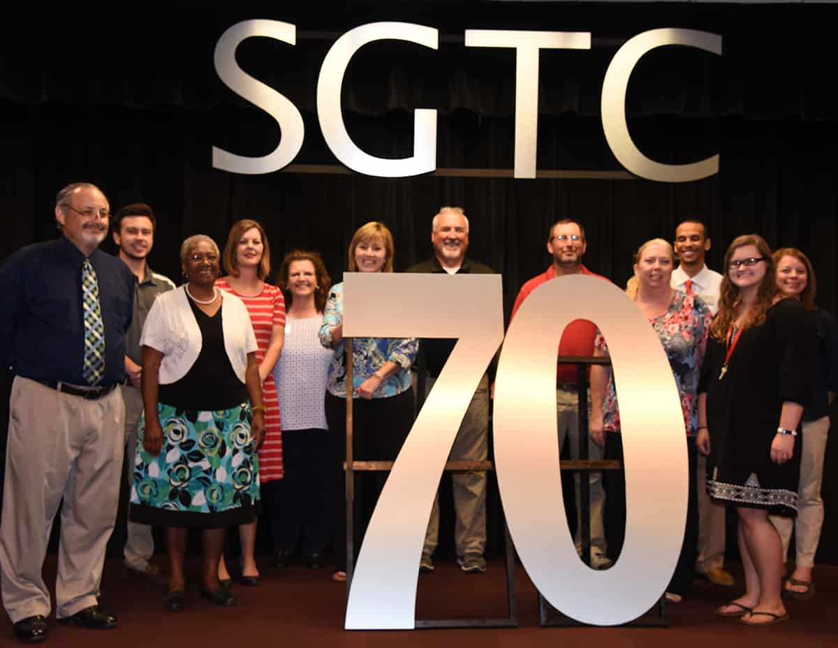 hown above helping students to “Celebrate Success with South Georgia Tech!” is the South Georgia Technical College TechForce 2018 Internal Committee who worked so hard to make the internal drive and silent auction such a success. Shown (l to r) are: David Finley, Shane Peaster, Minnie Williamson, Faith Harnum, Vanessa Wall, Tami Blount, Don Rountree, Matthew Burks, Teresa McCook, Chester Taylor, Leah Windham, and Nancy Fitzgerald. Not shown are: Dr. Andrea Oates, Andrea Ingram, Victoria Herron, James Frey, Michele Seay, Gail Clary, Paul Fitzgerald, Kierra Sparks, and Carrie Wilder.