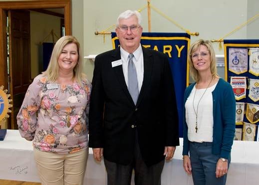 South Georgia Technical College Director of Business and Industry Services at the Crisp County Center Michelle McGowan, SGTC Vice President of Economic Development Wally Summers and Dean of Enrollment Management Julie Partain are shown above at the Cordele Rotary Club meeting recently.