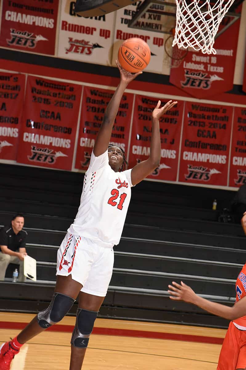 Bigue Sarr, 21, was the top scorer for the Lady Jets with 16 points.