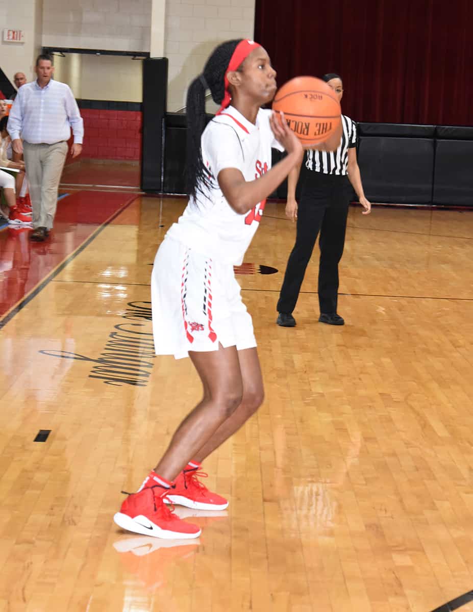 Yasriyyah Wazeerud-Din had 13 points in the Lady Jets win over Albany Tech in the NJCAA Region XVII quarter-final contest.