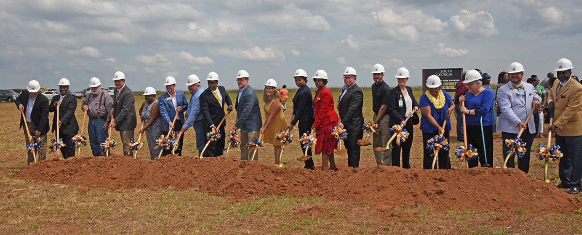 Both the Sumter County School Board members and the Ignite College and Career Academy Board members and officials are shown above during the Groundbreaking ceremony.