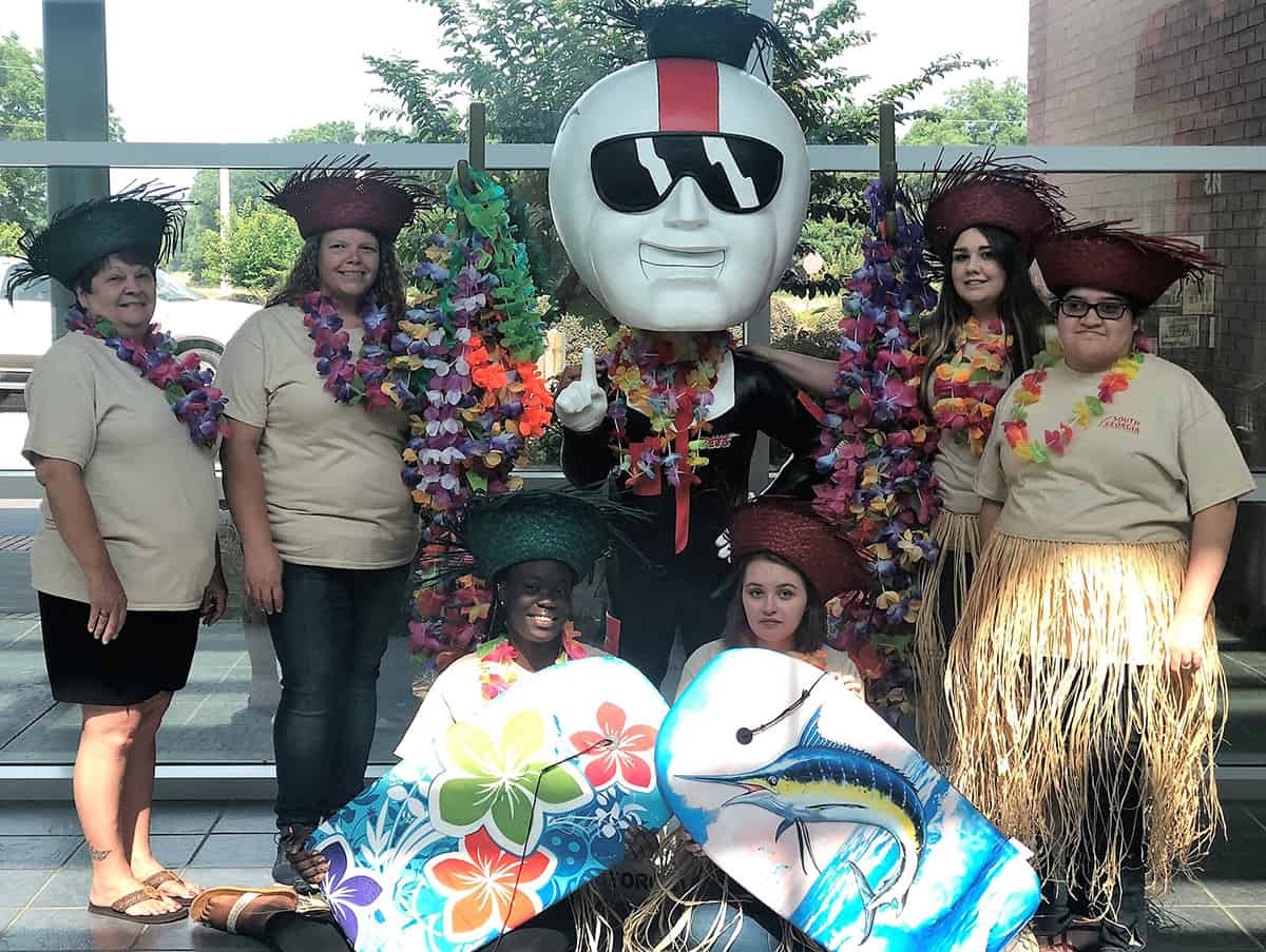 Pictured above back row(l-r) Evelyn Castleberry, SGA Vice President; Hannah Weaver, SGA Secretary; Samantha Campbell, SGA member; and Jennifer Rivera, SGA member. Shown on the front row are: Allysia Oliver, SGA member; and Kennedy Allen, SGA Parliamentarian.