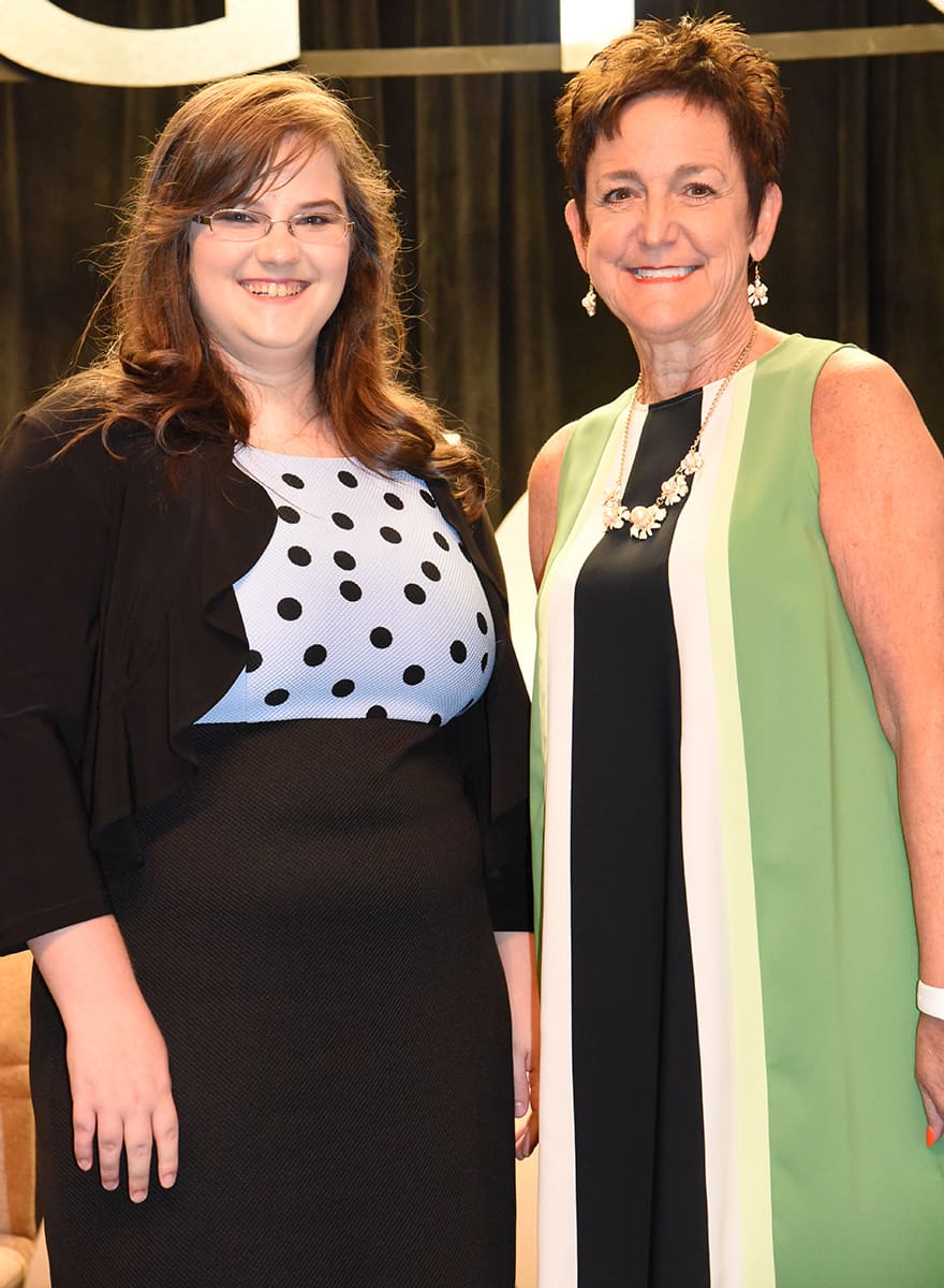 South Georgia Technical College Dean of Adult Education Lillie Ann Winn (right) is shown above the GED Graduation speaker Heather Hinton.