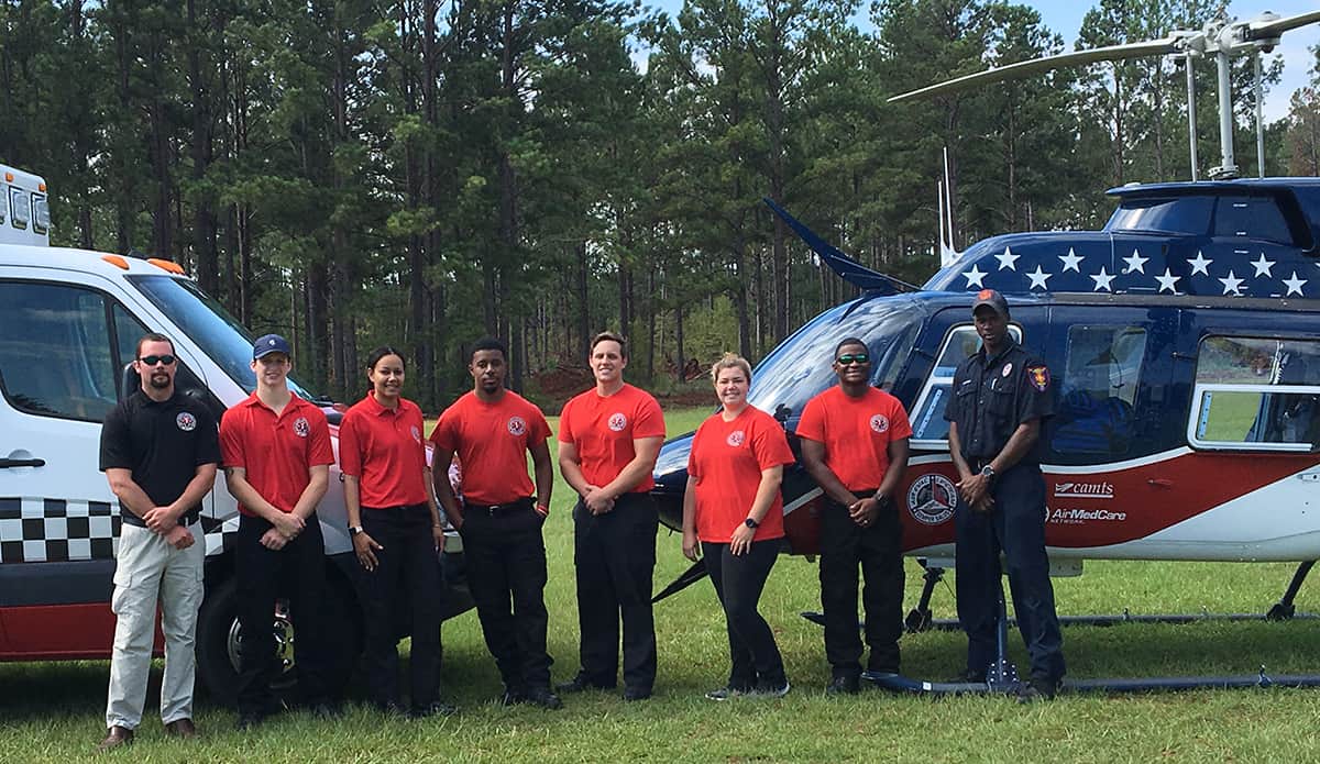 South Georgia Technical College EMT Instructor Brad Harnum is shown above with SGTC students who are completing the EMT portion of their training and moving into the Advanced EMT program Fall Semester. They are: Jacob Shepherd, Umika Williams, David Wilson, Justin Alford, Makayla Butcher, Christopher Hawkins, and Jason Hudson.