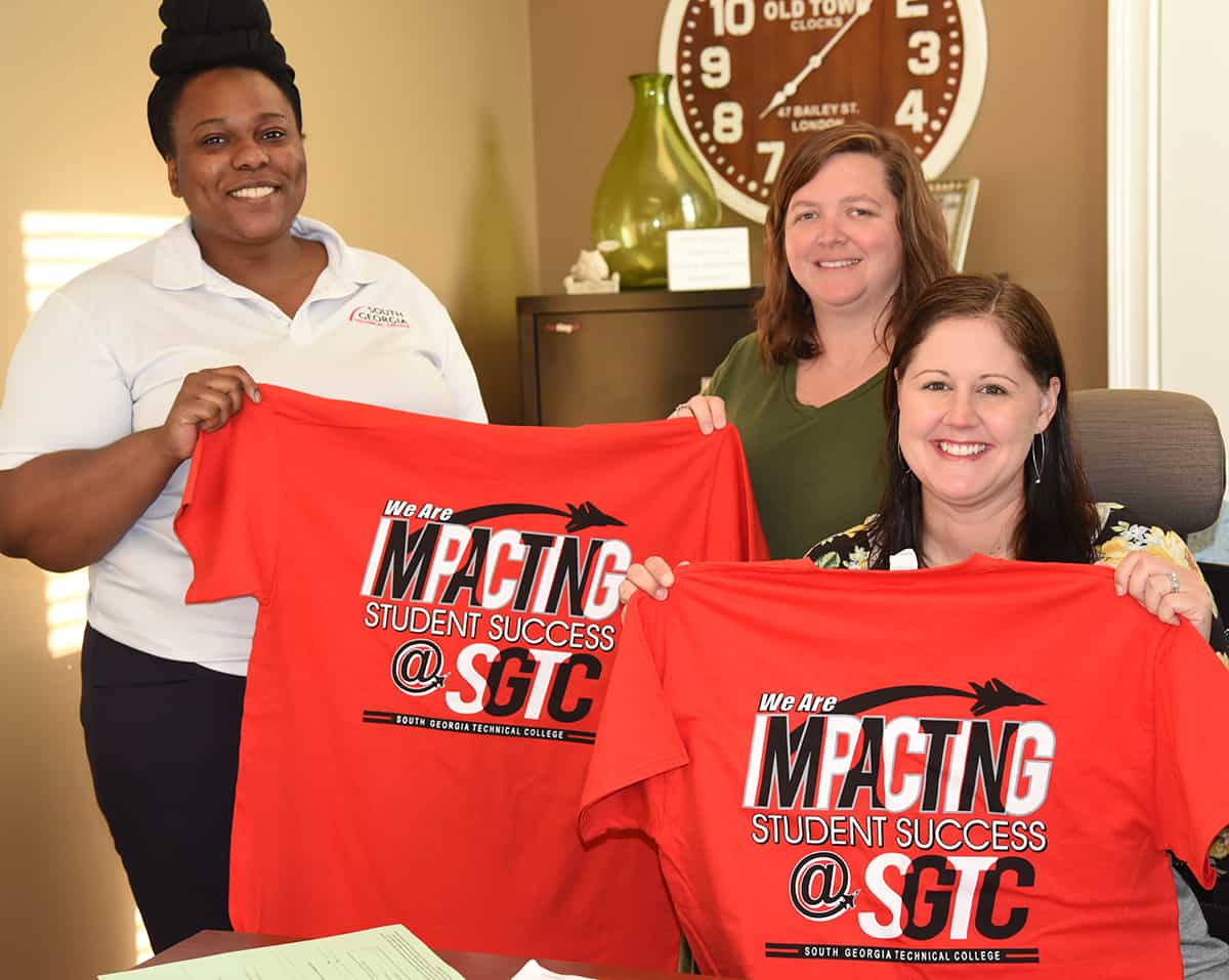 Shown above are members of the SGTC Financial Aid Department on the Americus campus who are working to “Impact Student Success @ SGTC!” They are (l to r) Kierra Sparks, Lacy Bailey, and Carrie Wilder,
