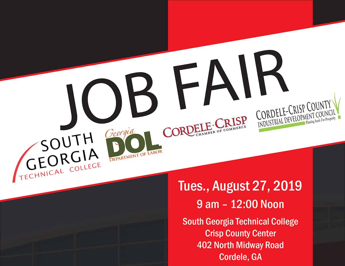 South Georgia Technical College Job Fair Scheduled for August 27 in Cordele