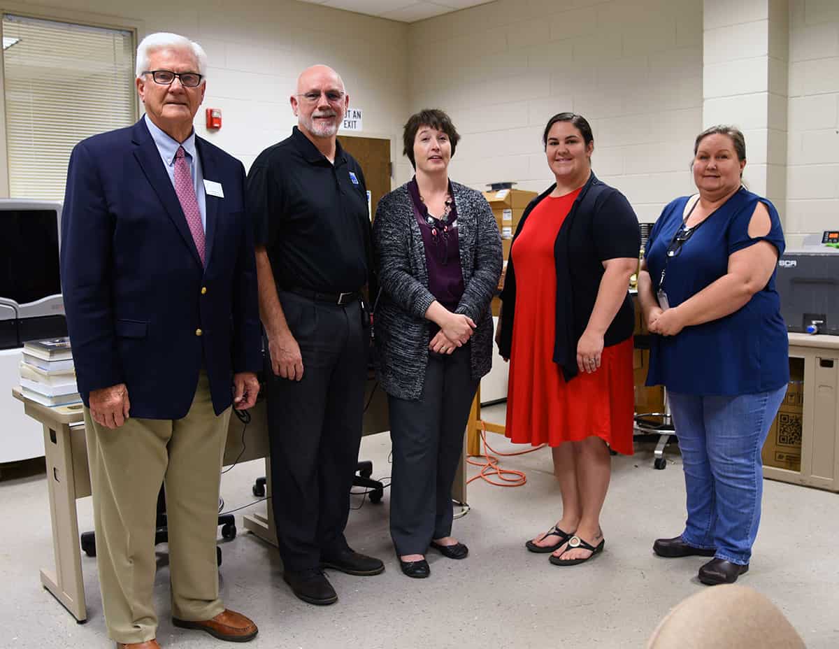 Picture left to right: Raymond Holt, Academic Dean at SGTC; Rob Evans, President of IPG Incorporated, Architects & Planners; Kristie Cook, SGTC drafting instructor; April Hilliard, SGTC Administrative Assistant; and Angie Craig, Eaton Lighting.