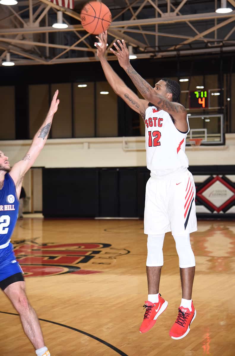 Freshman Austin Hadden, 12, was four of six from the three-point line in the second half for the Jets against Summer Hill Prep to lead the team in scoring with 23 points.