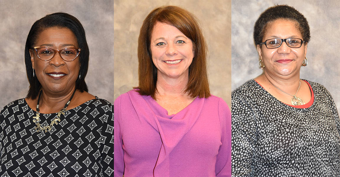 Cynthia Carter, Nancy Jones Fitzgerald and Linda Edge join new departments at South Georgia Technical College.