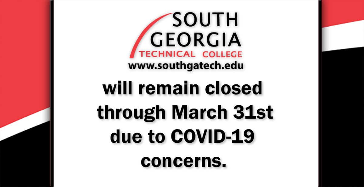 SGTC campus closed through March 31st.