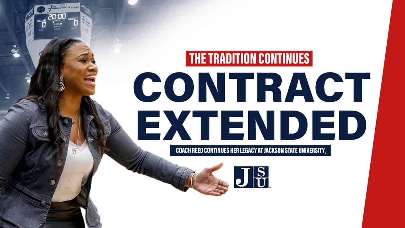 Former South Georgia Technical College Lady Jets assistant coach Tomekia Reed has signed a four-year extension as the head women’s basketball coach at Jackson State University.
