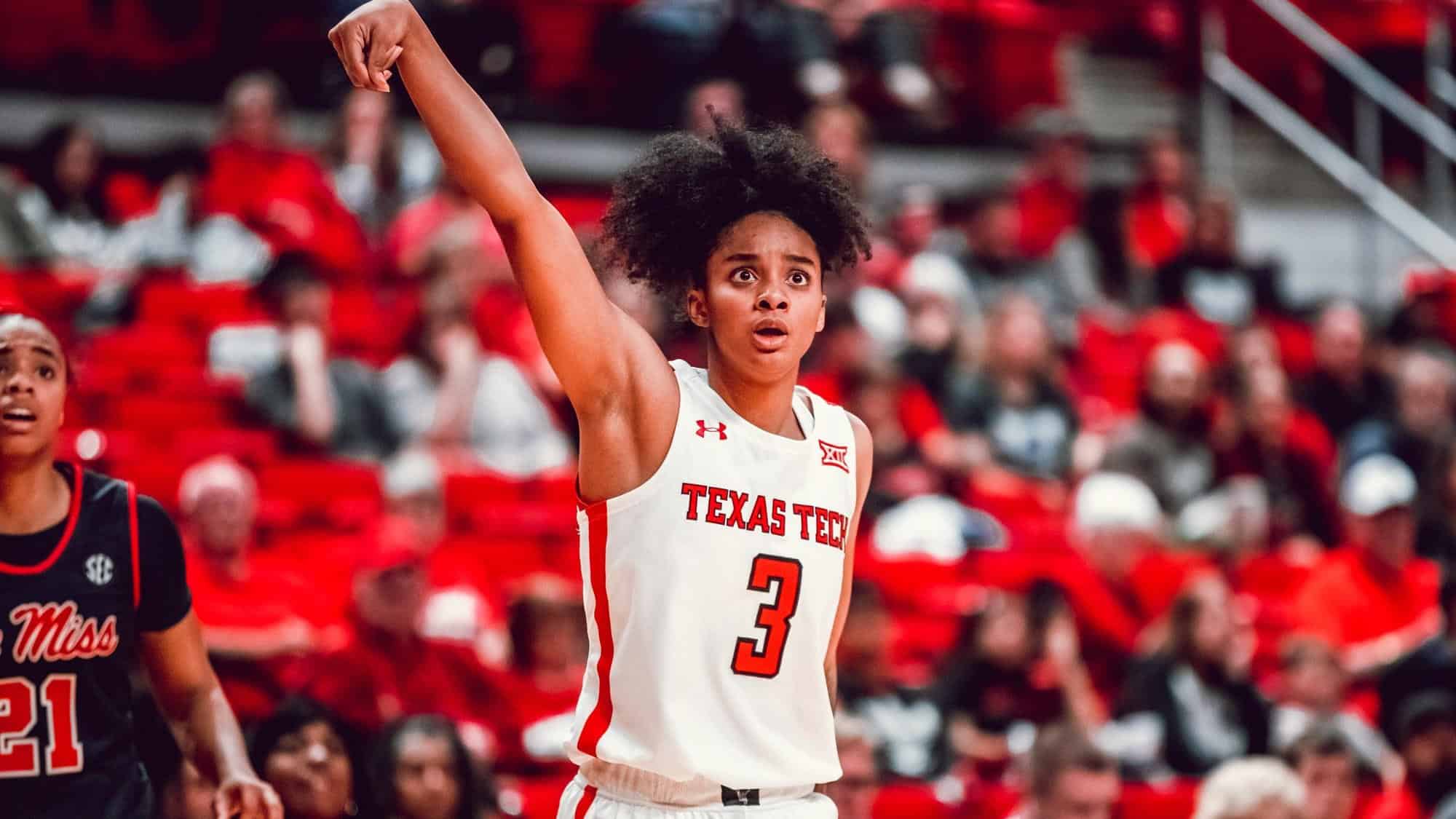 Ricka “Maka” Jackson is shown above playing for Texas Tech University as a junior. The former South Georgia Technical College standout will be a senior this coming season.