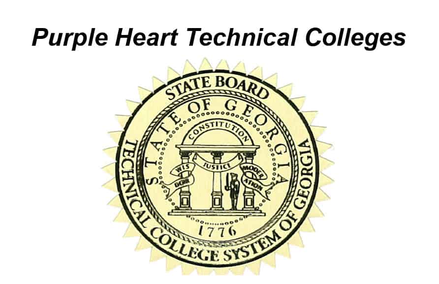 South Georgia Technical College and 21 other TCSG colleges named Purple Heart Colleges.