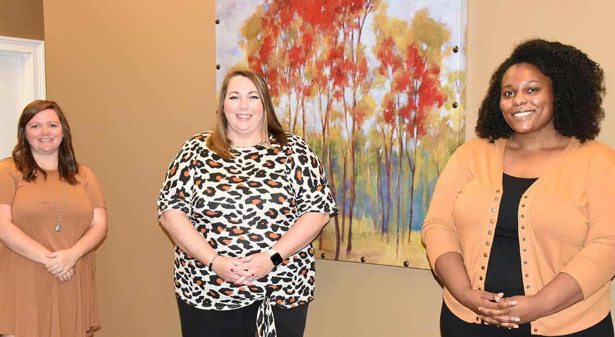 SGTC Financial Aid Director Kelly Everett (c) is shown above with SGTC Financial Aid Specialists Lacy Bailey (l) and Kierra Sparks (r) getting ready to share the good news about Constitution Day with the SGTC faculty, staff, and students.