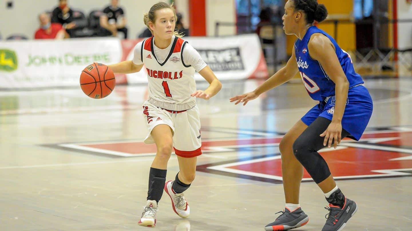 Anna McKendree (1) playing at Nicholls State.