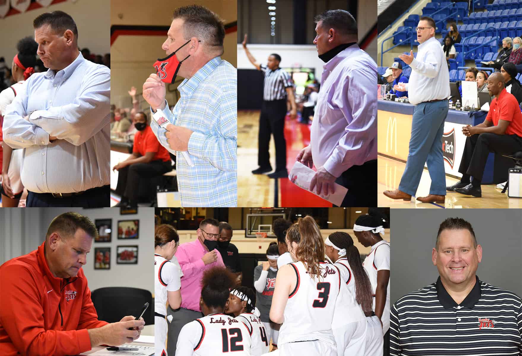 WBCA National Coach of the Year James Frey at work with the South Georgia Technical College Lady Jets.
