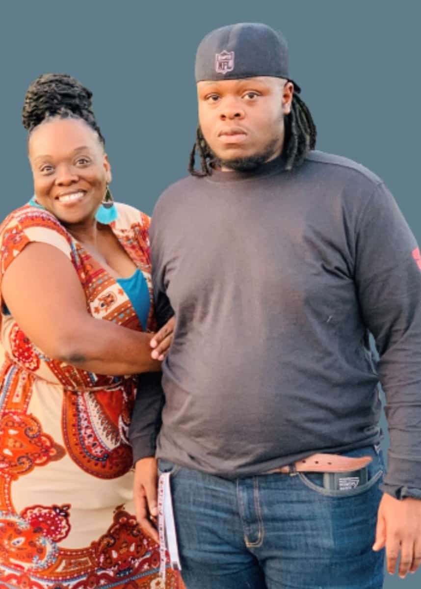 Jaydan King (r) is the recipient of the South Georgia Technical College Crisp County High School Class of 1965 scholarship. He is shown with him mom, Lazandria King.