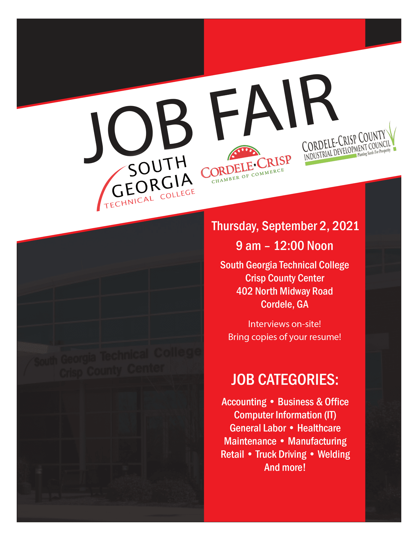 Job Fair September 2, 2021