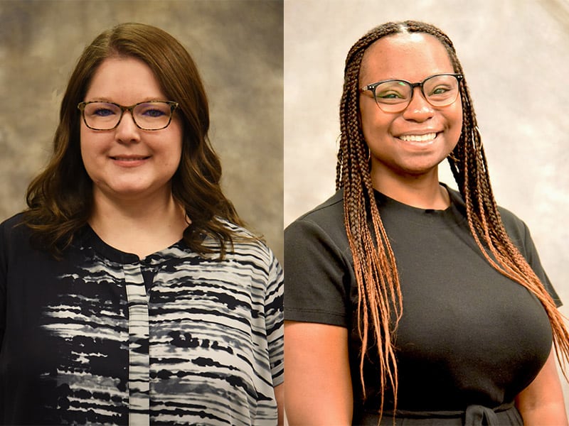 Shown above are Stephanie Preskitt who has been named as the SGTC Human Resources Coordinator and Virgilia Edge who has been hired as the SGTC Administrative Assistant to the Vice President of Student Affairs.