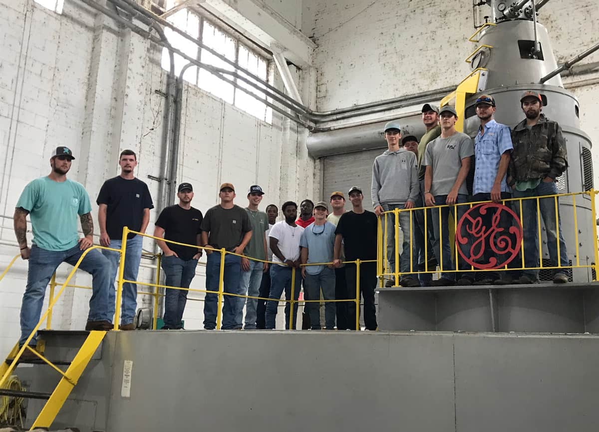 Shown above are the South Georgia Technical College Electrical Lineworker students touring the Crisp County Power Commission dam in Warwick.