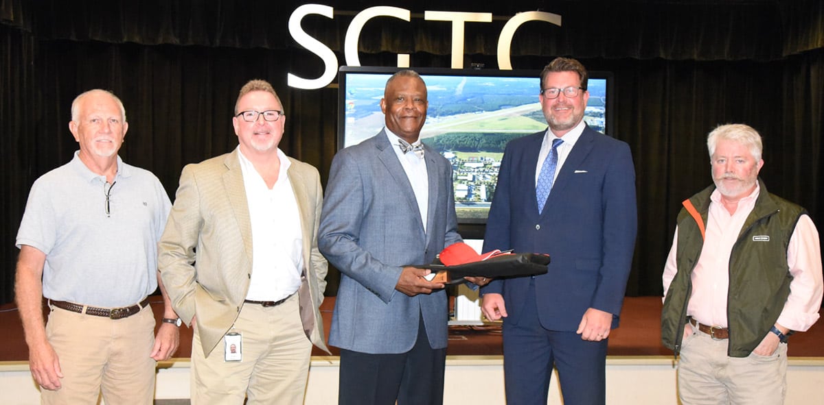 SGTC Board members Jake Everett, Don Porter, Michael Coley and SGTC President Dr. John Watford along with board member Grant Buckley all participated in the 7th annual Jets Booster Club Sparky Reeves Classic Golf Tournament recently.