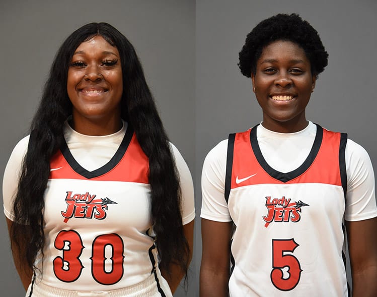 Kamya Hollingshed (30) and Alexia Dizeko (5) were the top scorers over the weekend for the Lady Jets.