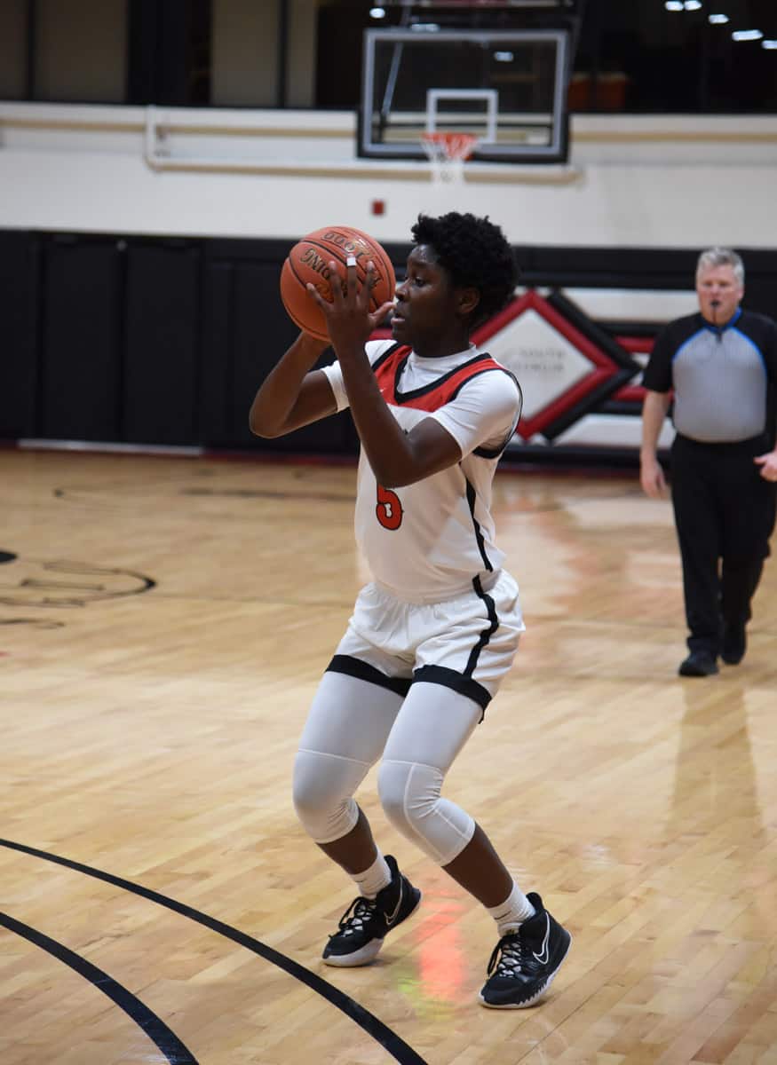 Alexia Dizeko, 5, lead the Lady Jets in scoring against Florida Southwestern.