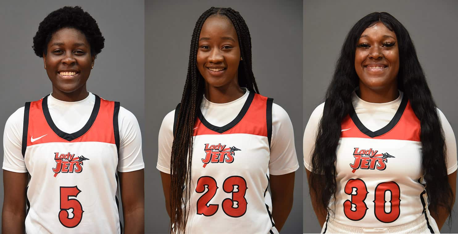 SGTC Lady Jets Alexia Dizeko (5), Fanta Gassama (23), and Kamya Hollingshed (30) were selected for All-Region by the GCAA.