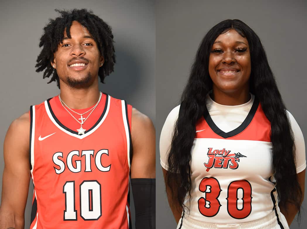 SGTC’s Marvin McGhee, III, 10, and Kamya Hollingshed, 30, were named GCAA Players of the Week.