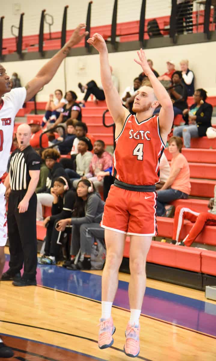 Will Johnston, 4, was the top scorer for the Jets and he is shown here hitting a three.