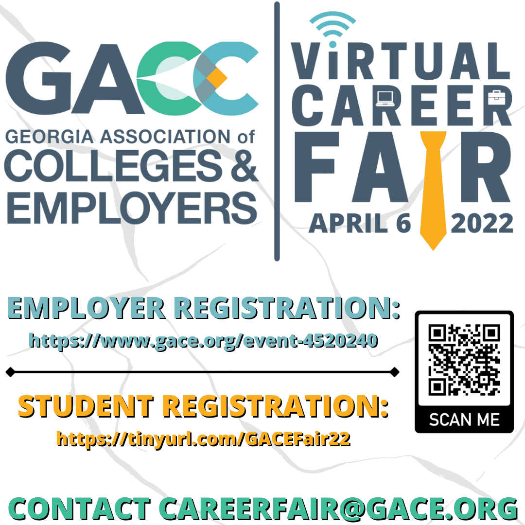 GACE will hold a virtual career fair April 6 to connect jobseekers with employment opportunities across Georgia.