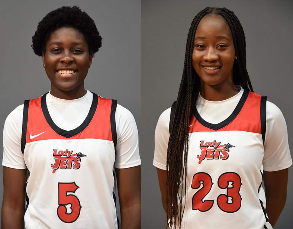 SGTC Lady Jets Alexia Dizeko (5) and Fanta Gassama (23) were selected for GCAA All-Tournament Team.